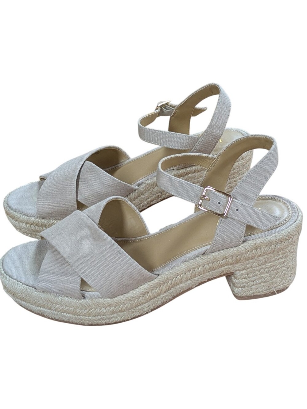J. Crew Platform Espadrille Sandal Tan Size 7.5